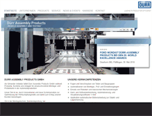 Tablet Screenshot of durr-ap.de
